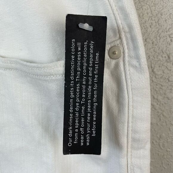 NWT Stylus White Distressed Boyfriend Cropped Pants Size 29/8 - Picture 6 of 7